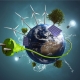 Klimaschutz Weltkugel Green Energy